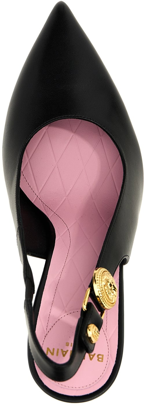 Balmain Black Calfskin High Heel Pumps