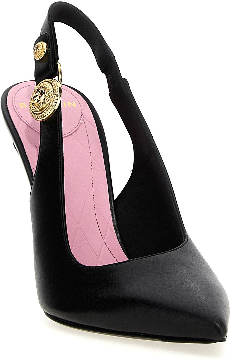 Balmain Black Calfskin High Heel Pumps