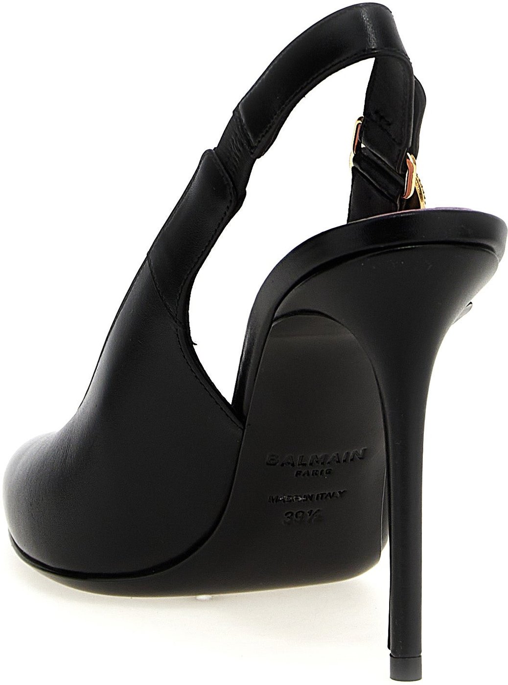 Balmain Black Calfskin High Heel Pumps