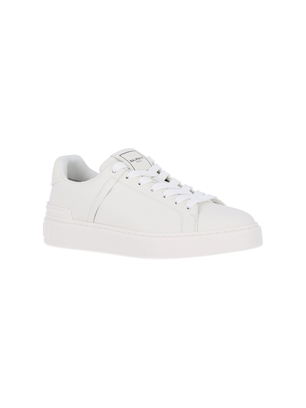 White B-Court Calfskin Sneakers