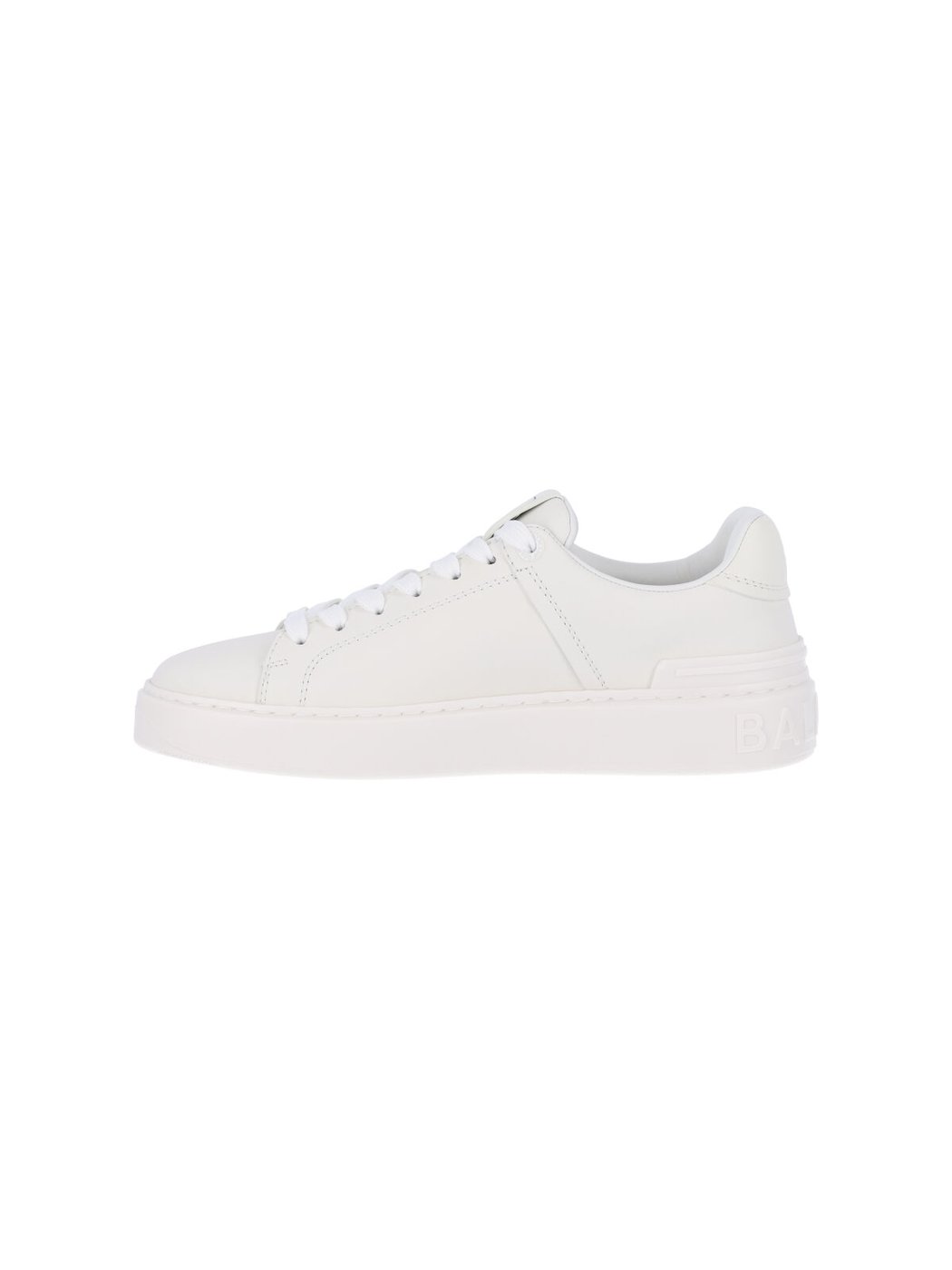 White B-Court Calfskin Sneakers