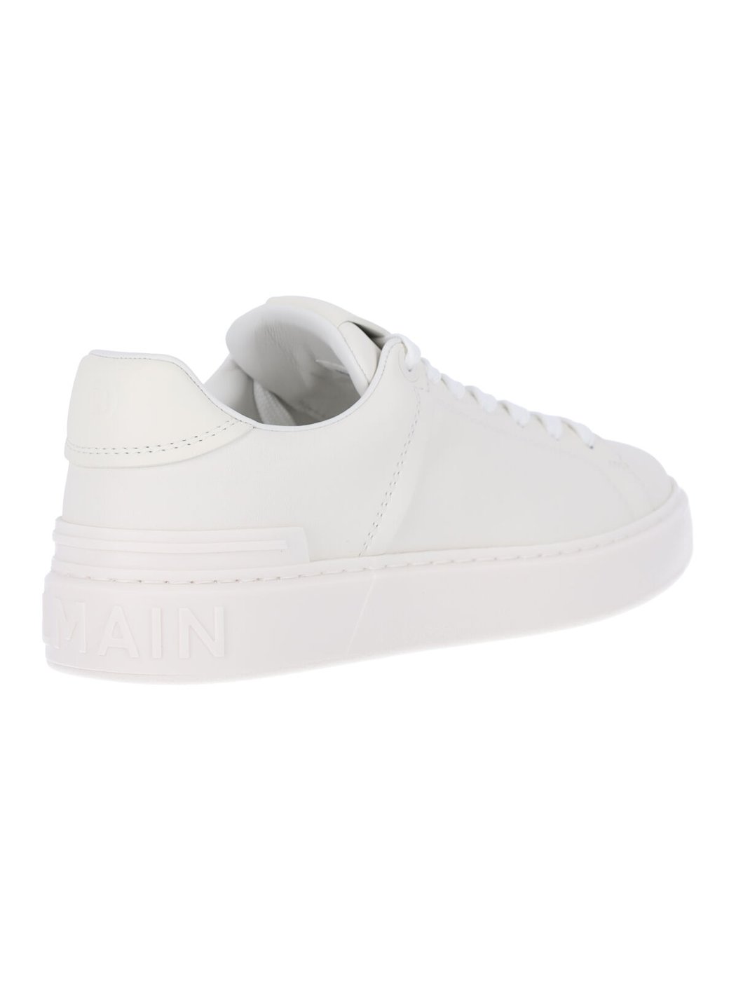 White B-Court Calfskin Sneakers