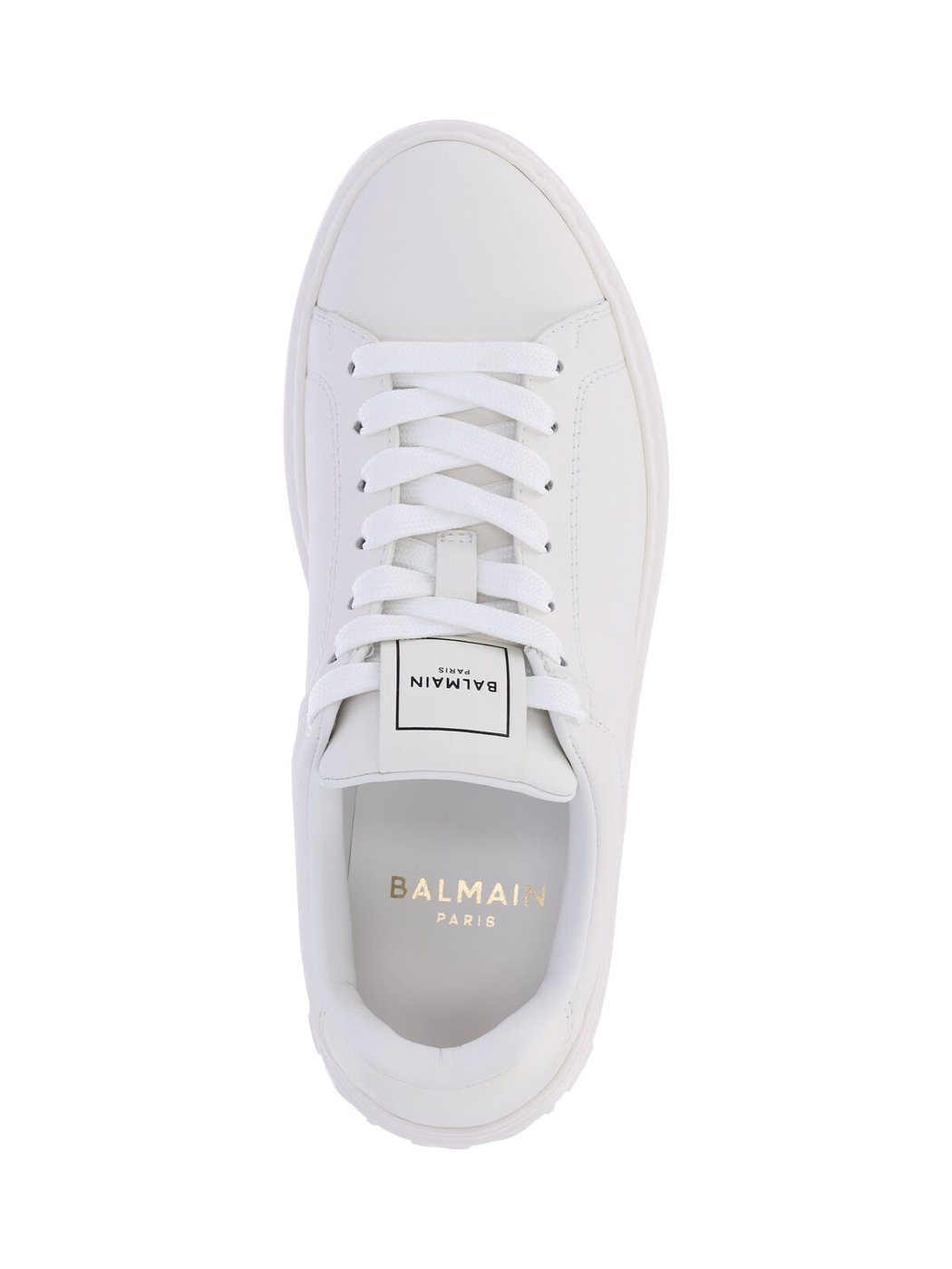 White B-Court Calfskin Sneakers