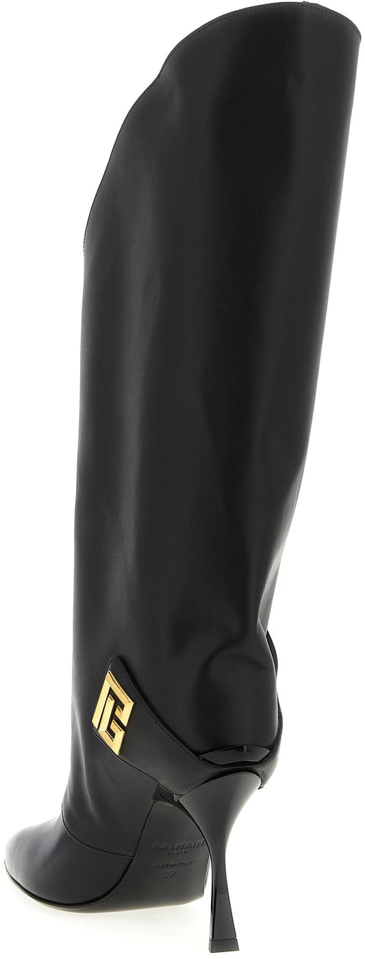 Balmain Black Calfskin Over The Knee