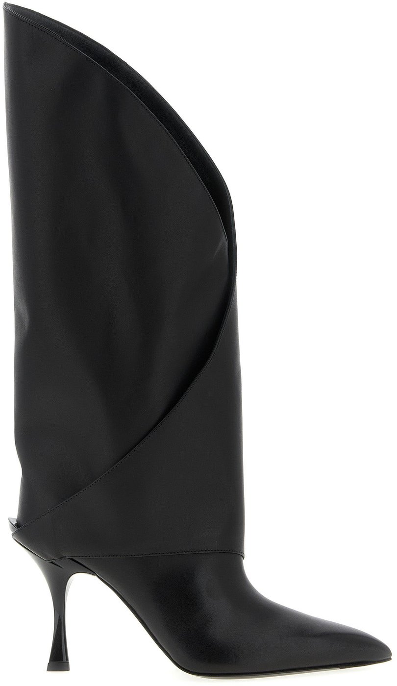 Balmain Black Calfskin Over The Knee