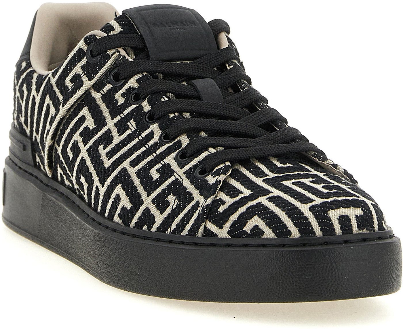 Balmain Bicolor Cotton Low Top Sneakers
