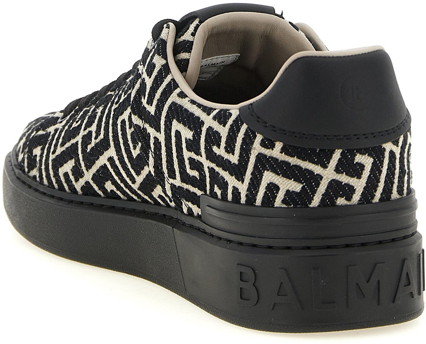 Balmain Bicolor Cotton Low Top Sneakers