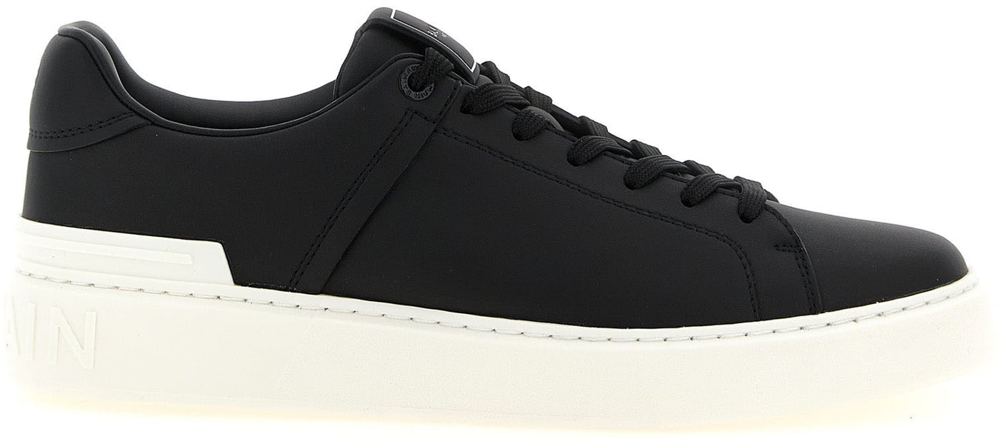 Balmain Bicolor Calfskin Low Top Sneakers