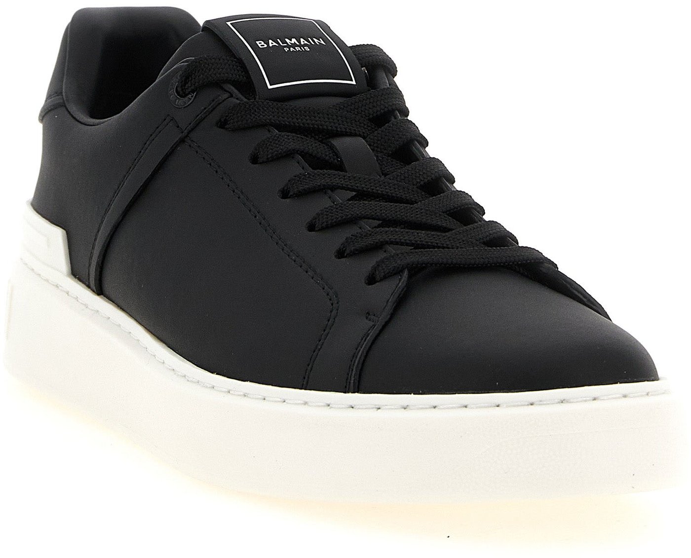 Balmain Bicolor Calfskin Low Top Sneakers