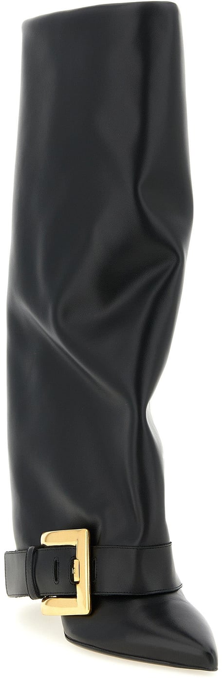 Balmain Black Calfskin Over The Knee