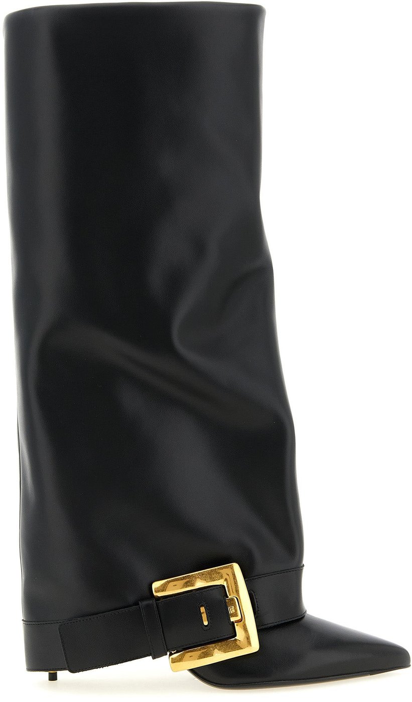 Balmain Black Calfskin Over The Knee