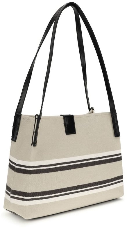 Balmain Beige Cotton Shoulder Bag