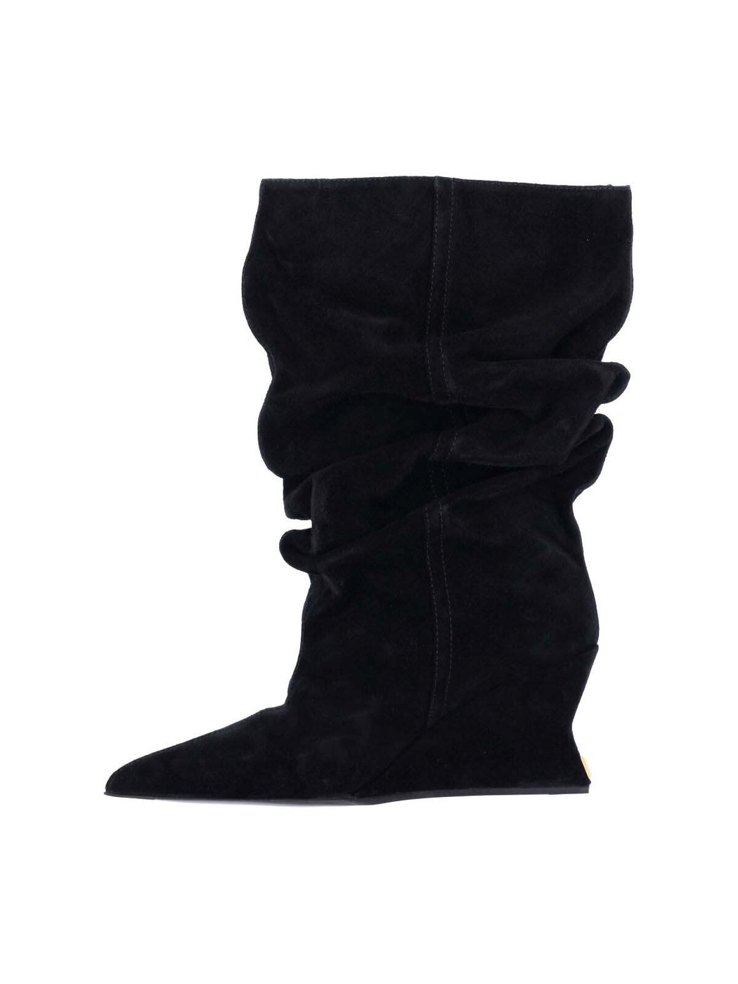 Mid-Calf Slouchy Boots with Pointed Toe