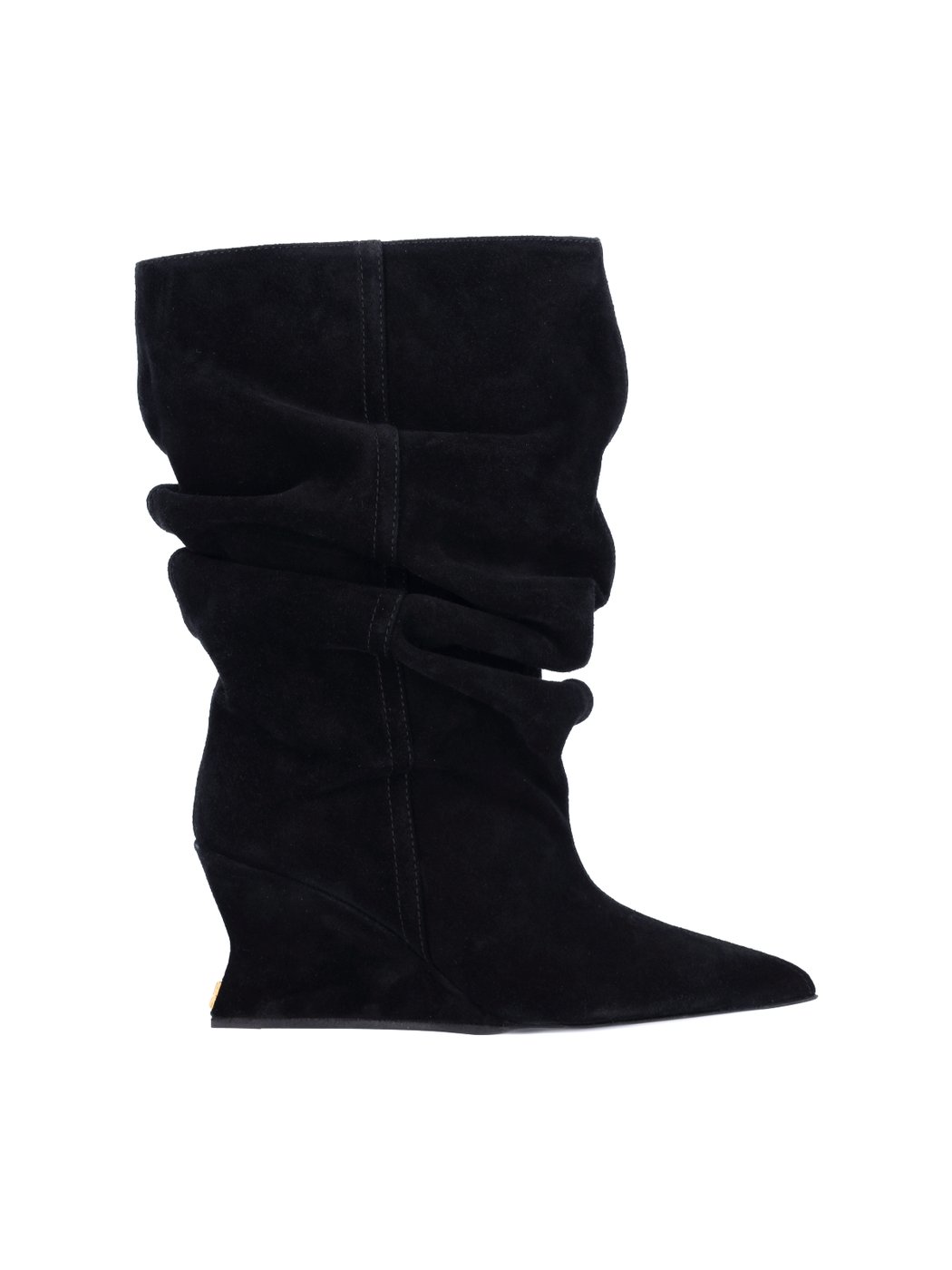 Mid-Calf Slouchy Boots with Pointed Toe