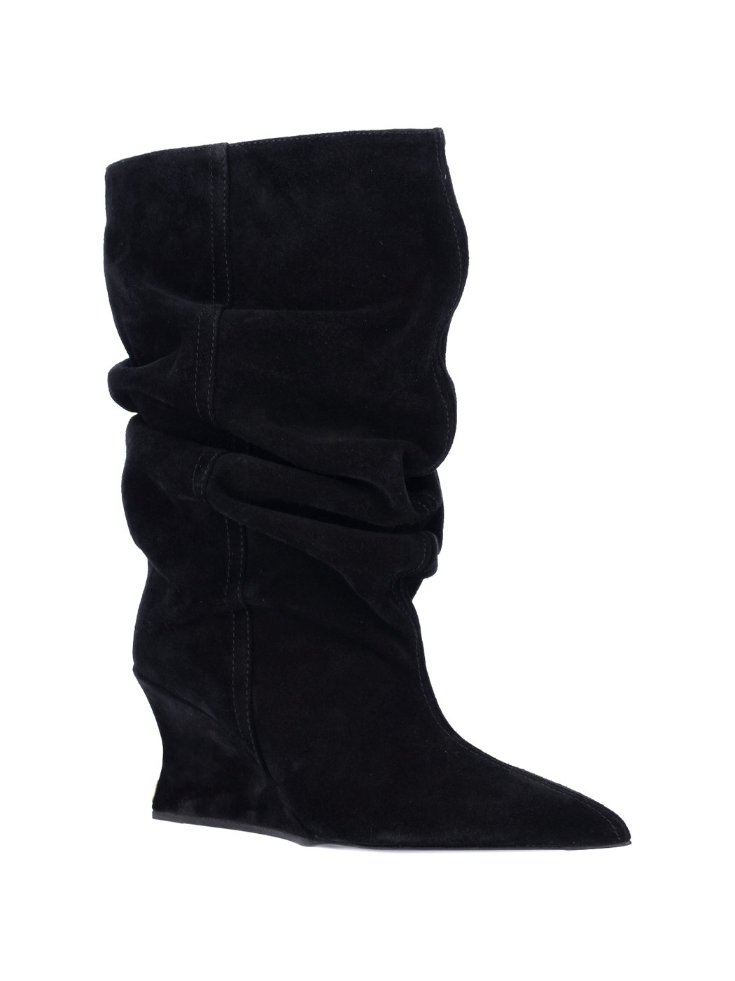 Mid-Calf Slouchy Boots with Pointed Toe
