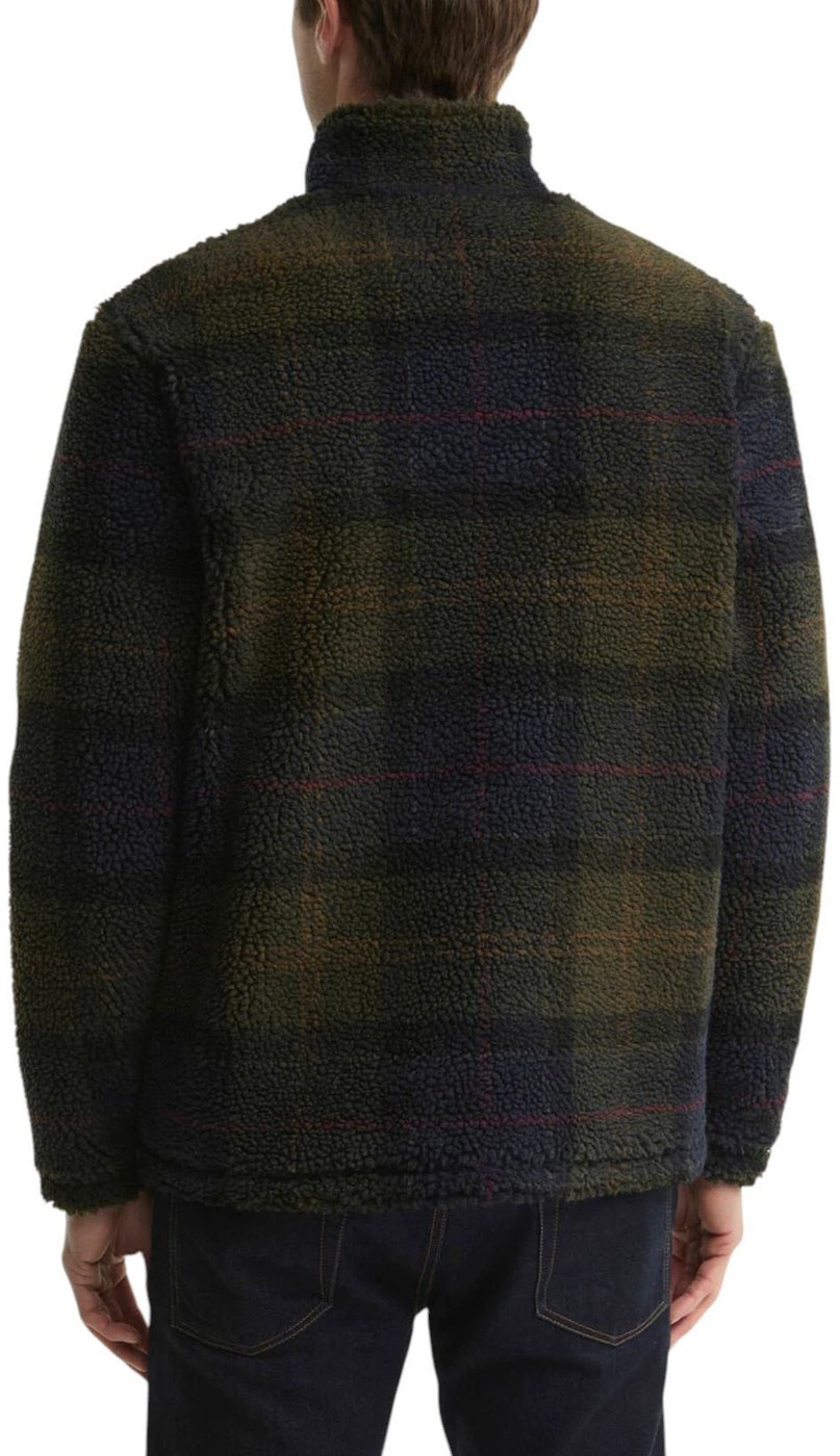 Blouson bouclette Fleece navy vert shadow tartan Barbour Homme MFL 0187 TN43