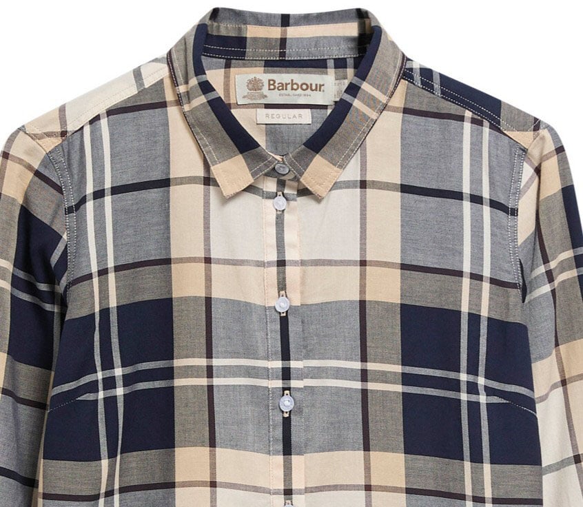 Chemise tartan écru bleu Bredon Barbour Femme LSH 1353 TN26