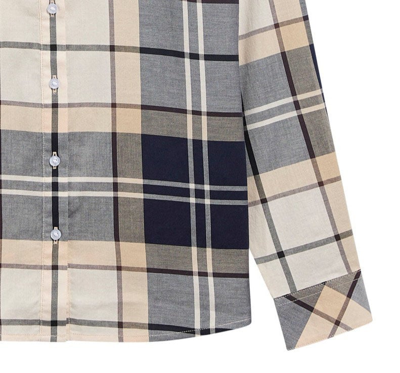Chemise tartan écru bleu Bredon Barbour Femme LSH 1353 TN26
