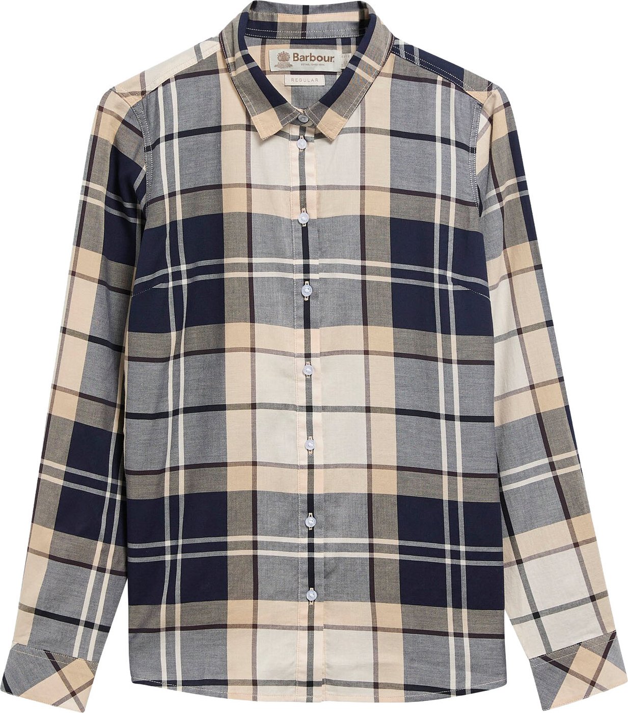 Chemise tartan écru bleu Bredon Barbour Femme LSH 1353 TN26