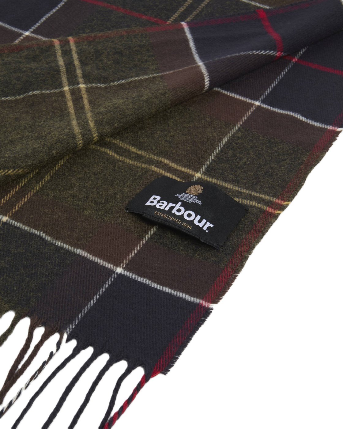Echarpe tartan vert navy rouge Galingale Barbour homme femme USC0300 TN11