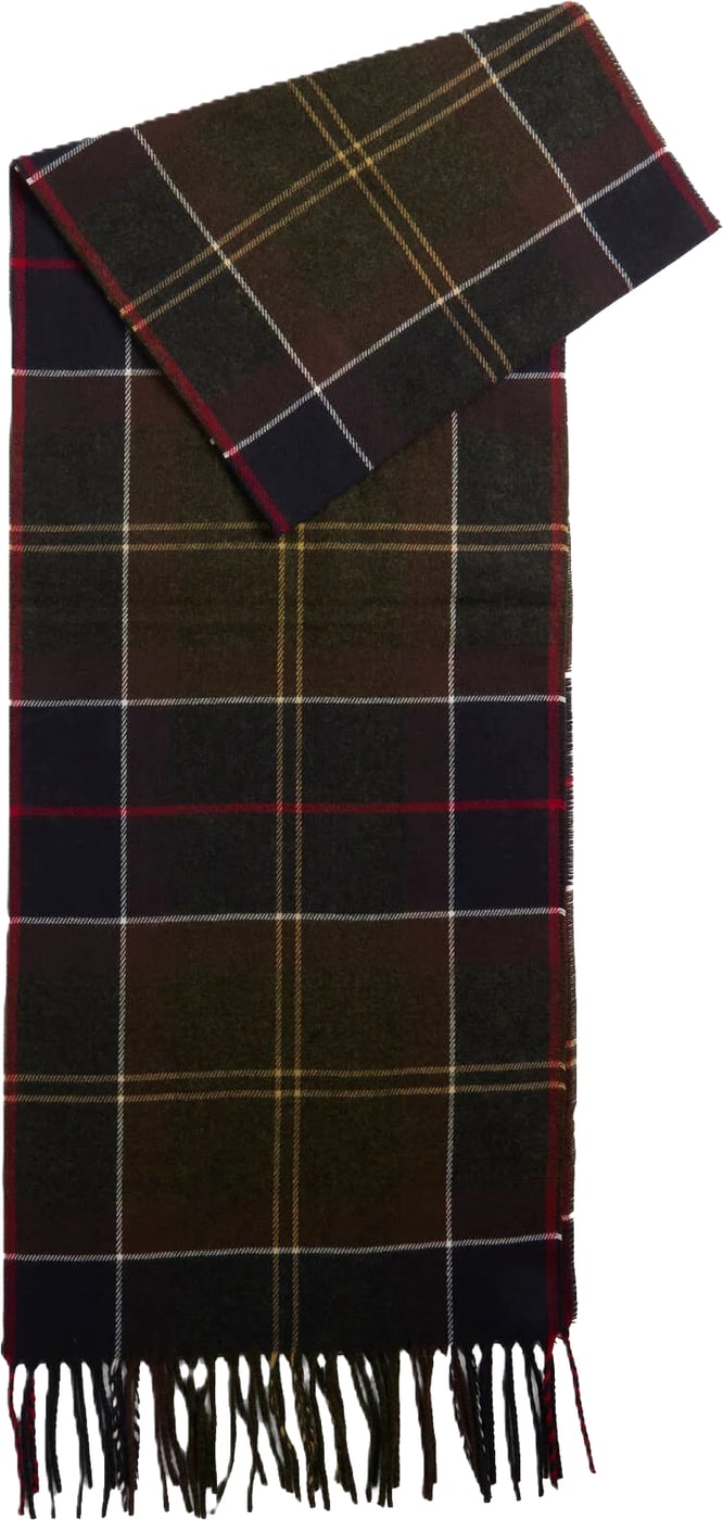 Echarpe tartan vert navy rouge Galingale Barbour homme femme USC0300 TN11