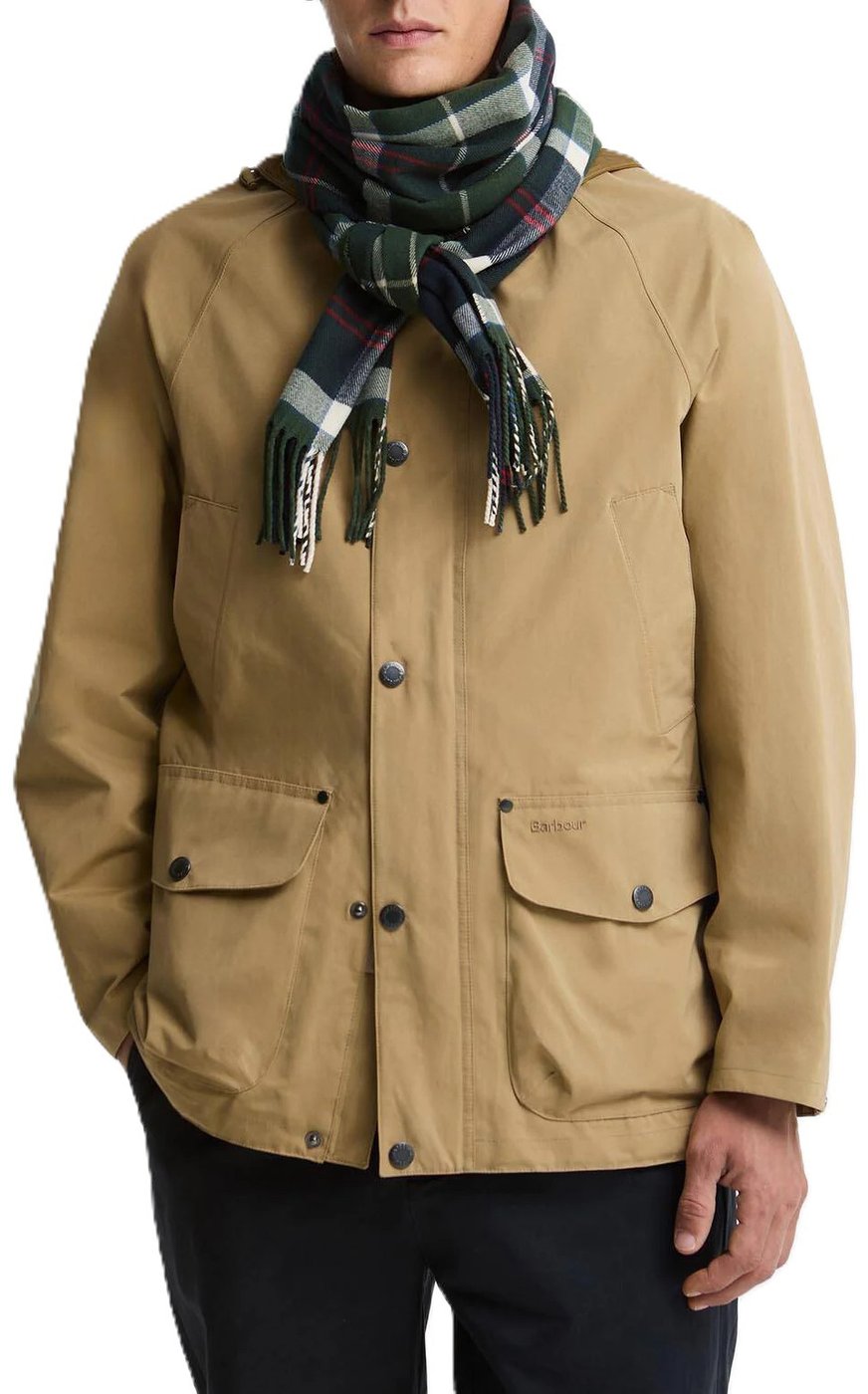 Echarpe tartan vert blanc Galingale Barbour Homme Femme USC0300 TN98