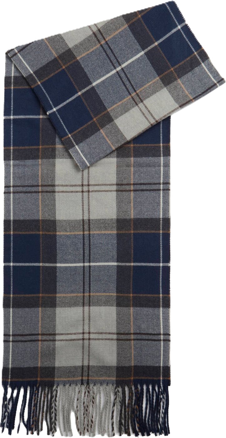 Echarpe tartan gris ciel Galingale Barbour homme femme USC0300 TN38