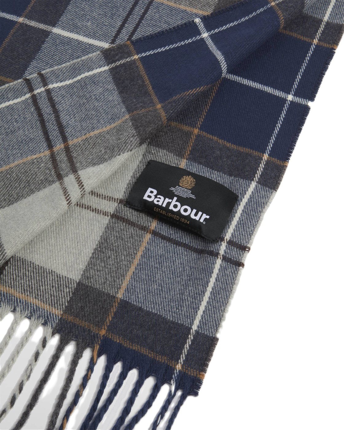 Echarpe tartan gris ciel Galingale Barbour homme femme USC0300 TN38