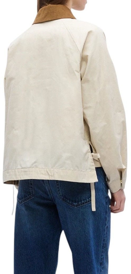 Veste courte sable col velours fentes liens Medland Barbour Femme LSP0304 CR31