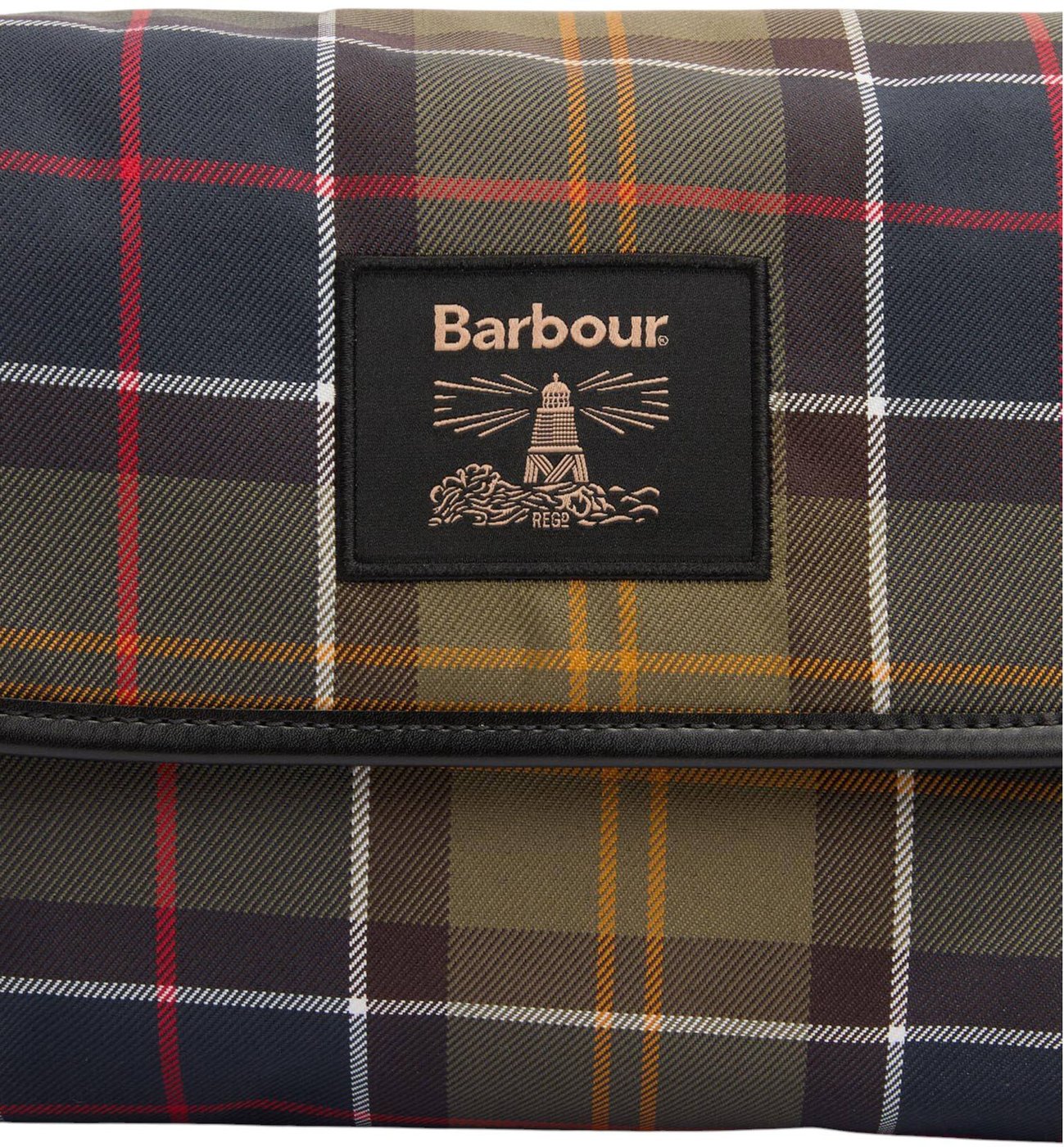 Trousse toilette tartan vert jaune Hanging Barbour Femme Homme MAC 0425 OL91