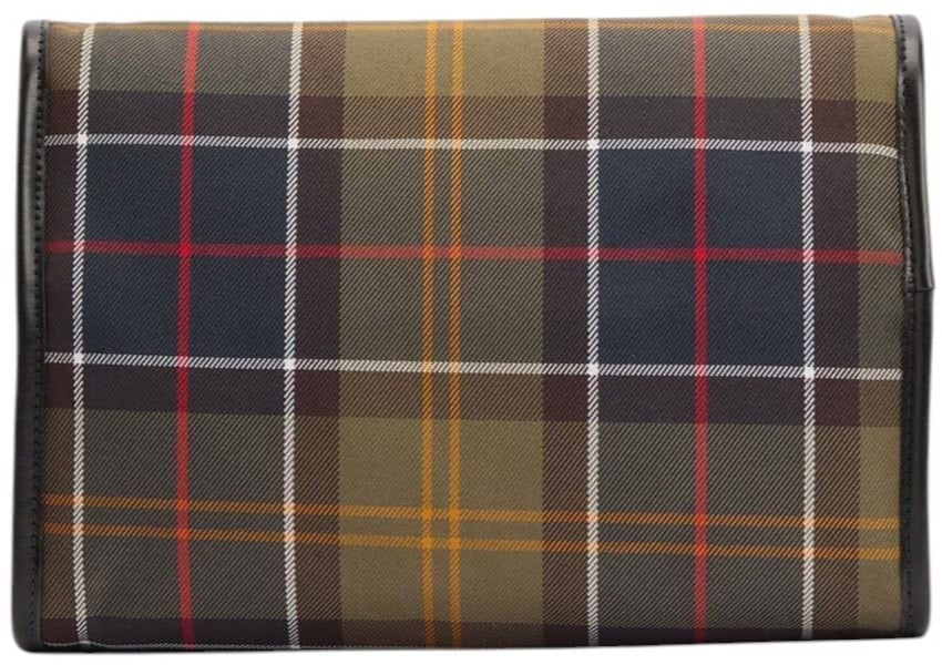 Trousse toilette tartan vert jaune Hanging Barbour Femme Homme MAC 0425 OL91