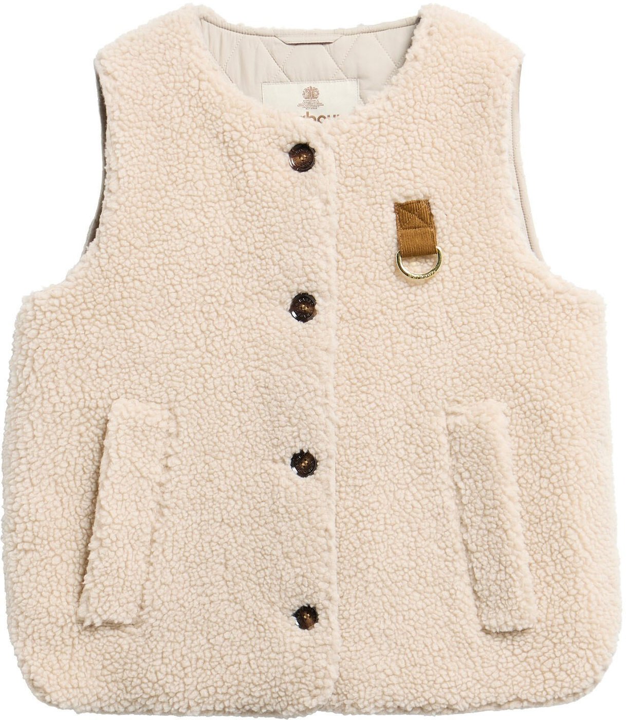 Veste Bowes mouton éco sans manches écru Barbour Femme LGI 0228