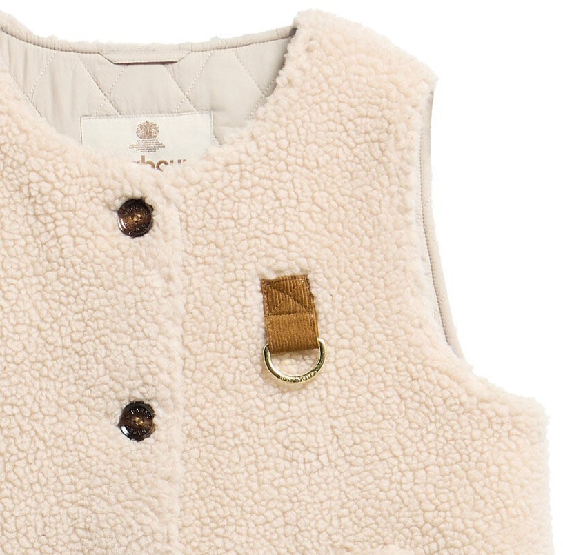 Veste Bowes mouton éco sans manches écru Barbour Femme LGI 0228
