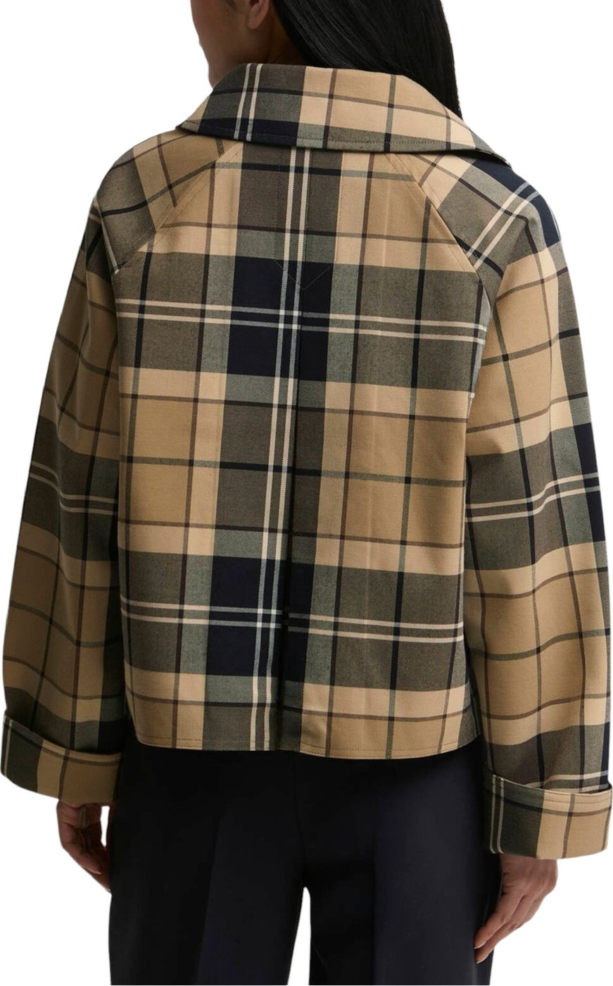 Trench Delilah court tartan beige écru navy Barbour femme LSP 0361 BE52