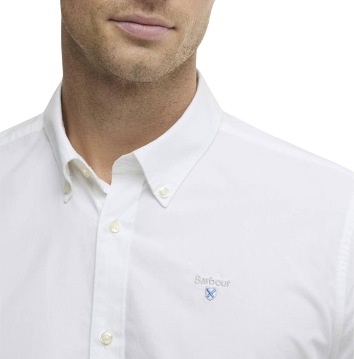 Barbour White Cotton Dress Shirt