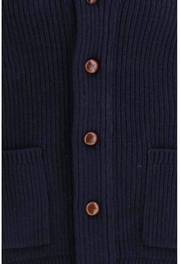 Barbour Blue Wool Oves Aries Cardigan