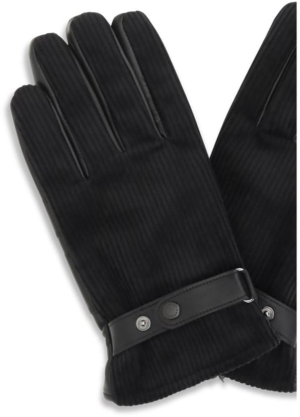 Barbour Black Calf Leather Bos Taurus Gloves