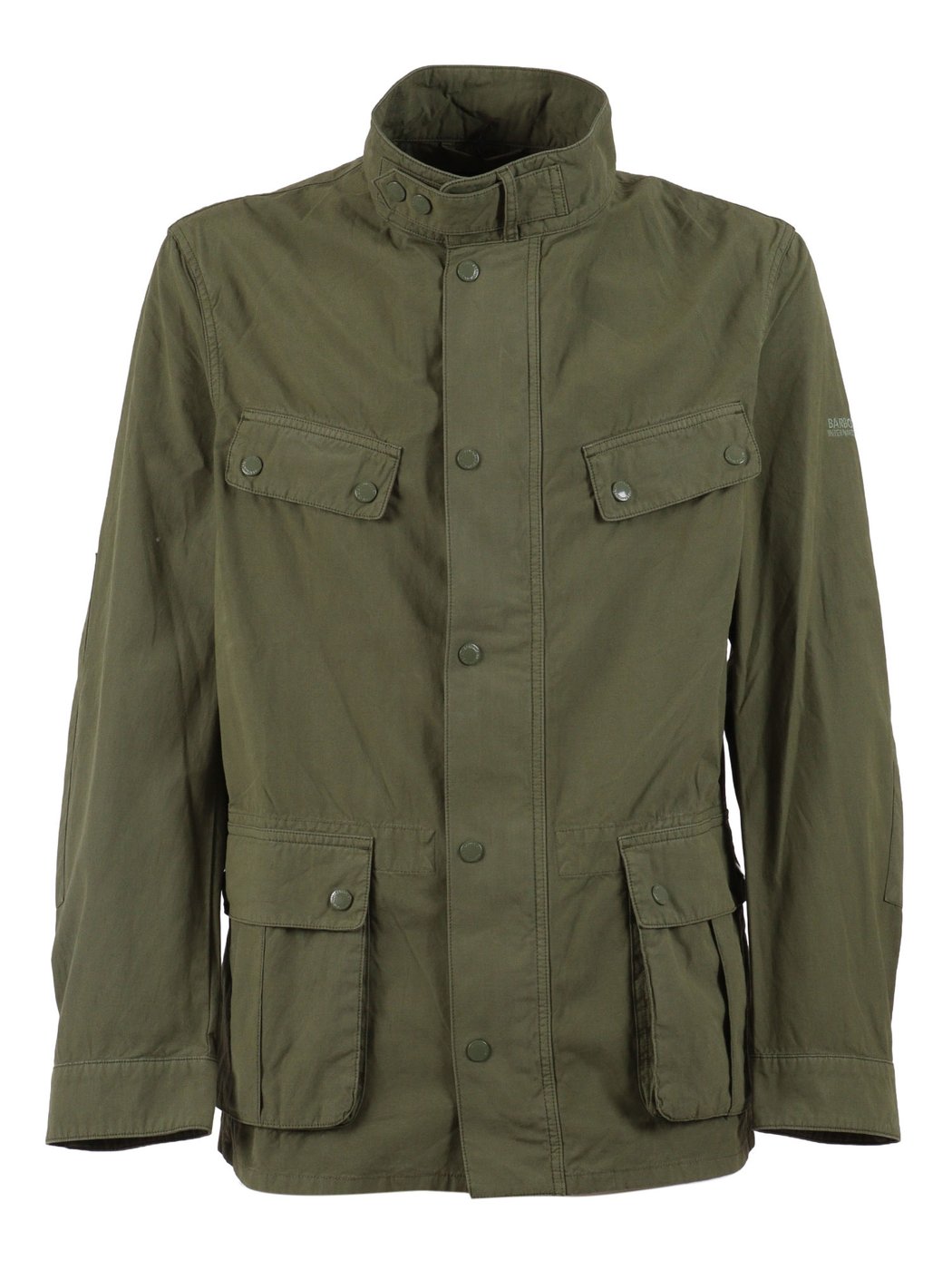 Garment Dyed Olive Utility Casual Jacket