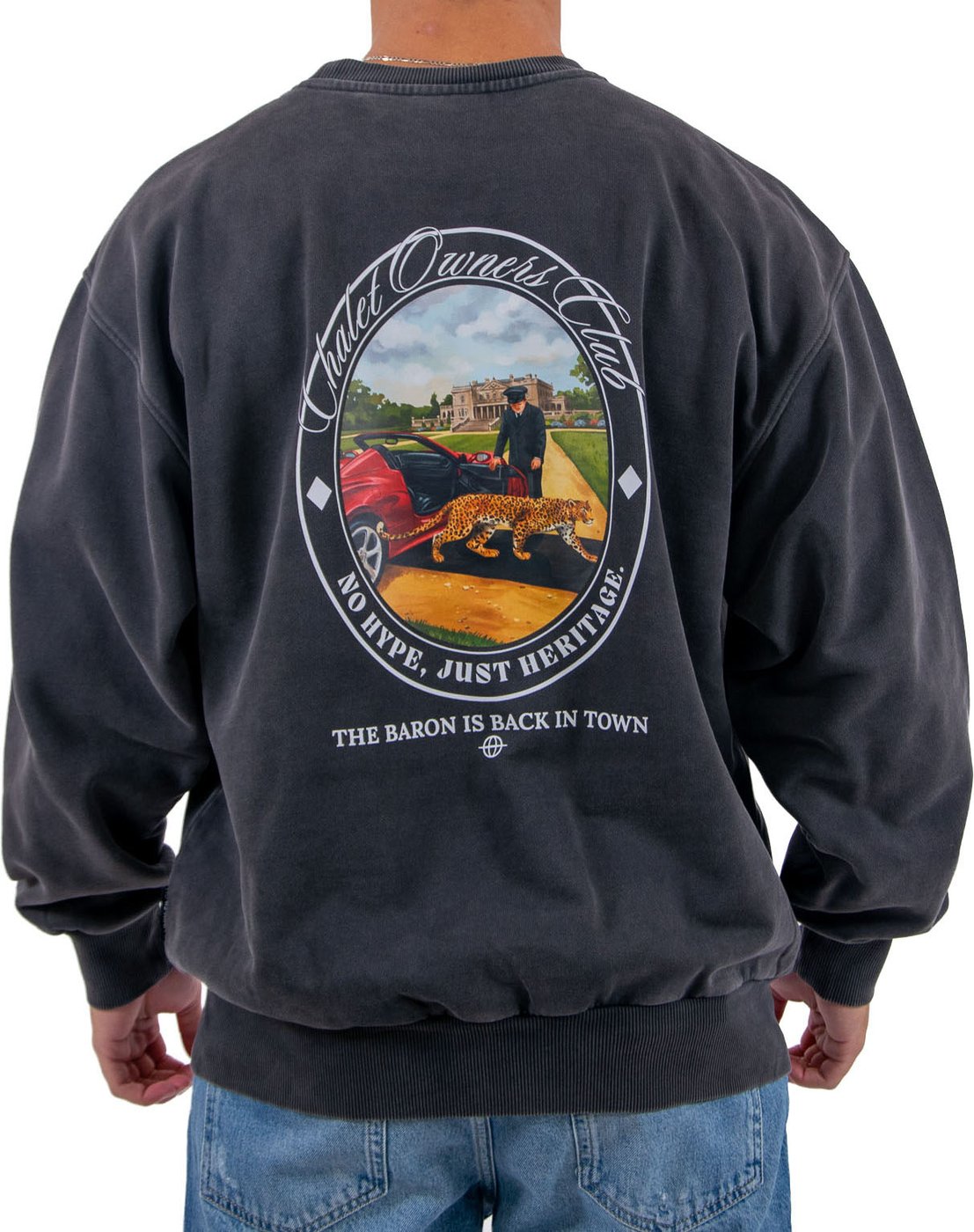 Baron Filou Oversized Backprint Pullover (Baron Is Black In Town)