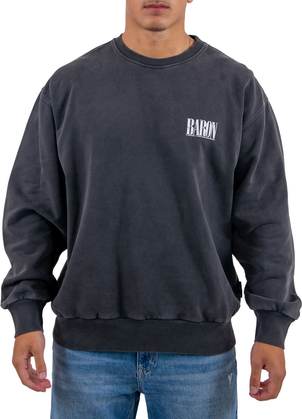 Baron Filou Oversized Backprint Pullover (Baron Is Black In Town)