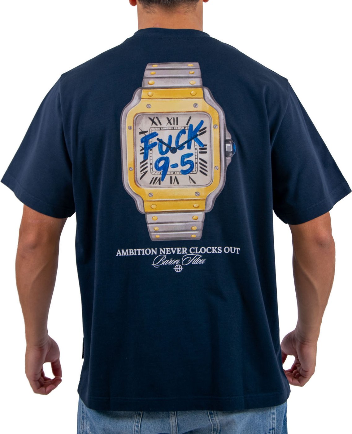 Baron Filou Oversized Backprint T-Shirt (FUCK 9-5)