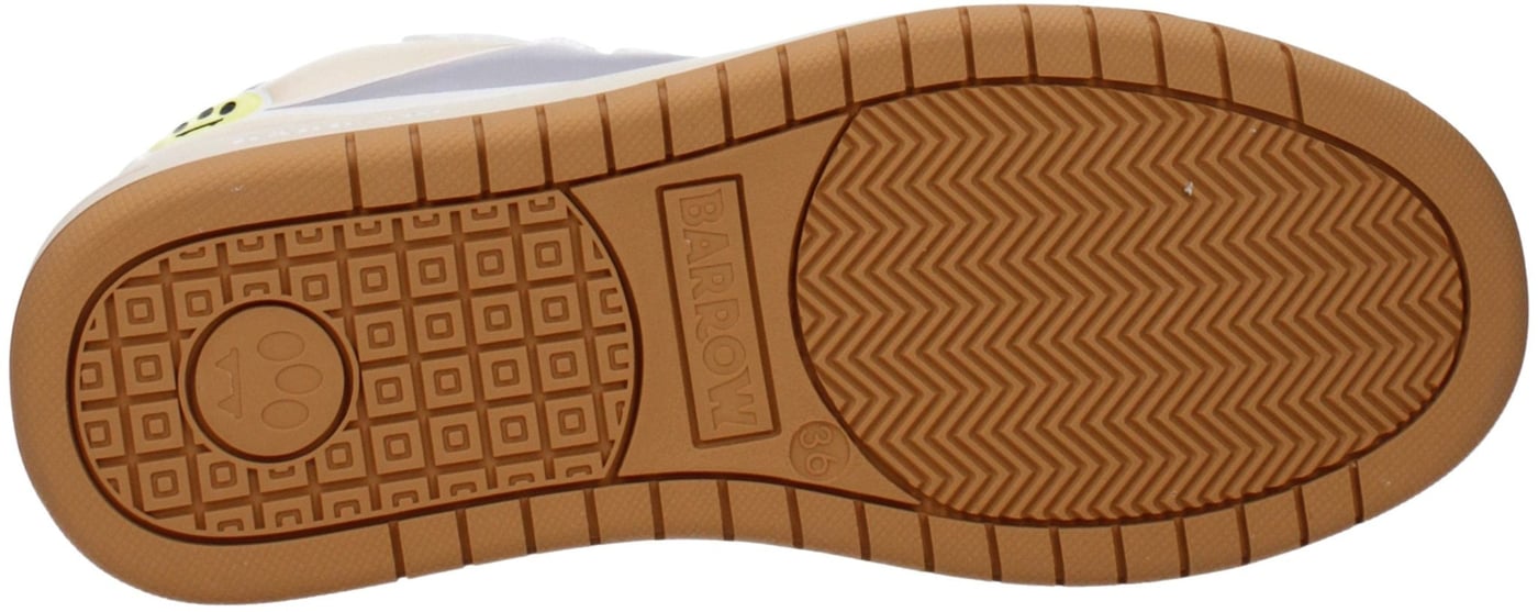 Barrow Beige Leather Low Top Sneakers