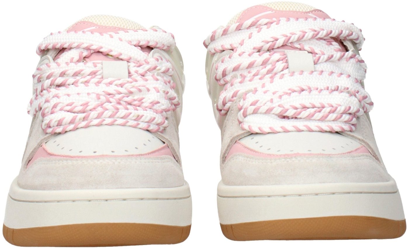 Barrow White Leather Low Top Sneakers