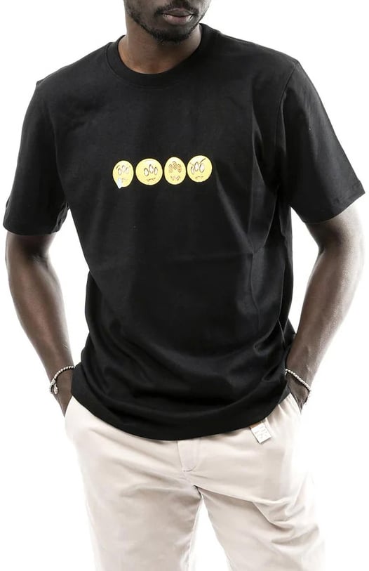 jersey t-shirt smiley zwart