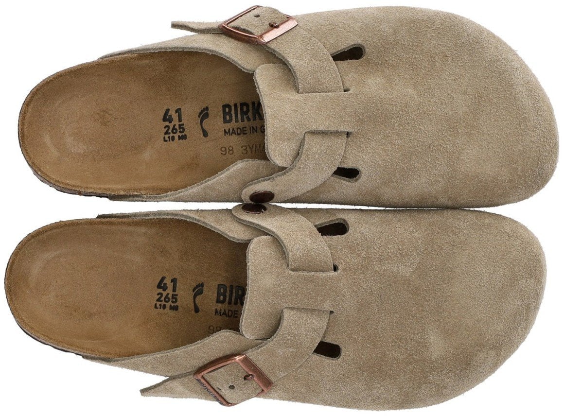 CLOG UNISEX BOSTON SUEDE TAUPE BIRKENSTOCK