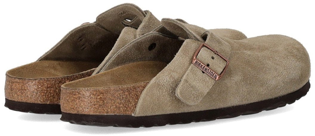 CLOG UNISEX BOSTON SUEDE TAUPE BIRKENSTOCK