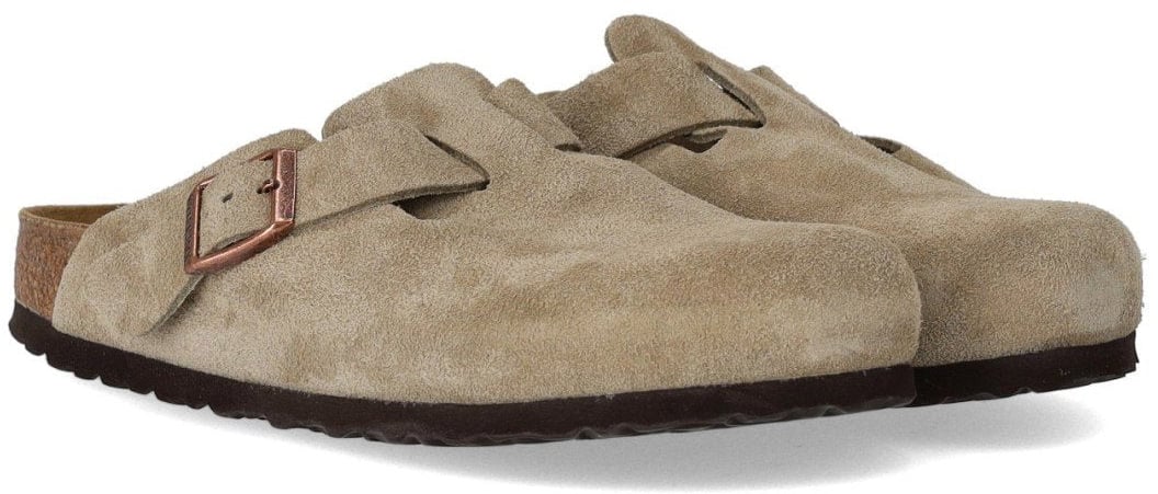 CLOG UNISEX BOSTON SUEDE TAUPE BIRKENSTOCK