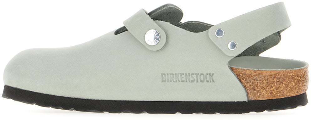 Birkenstock Sage green microfiber Tokio II slippers