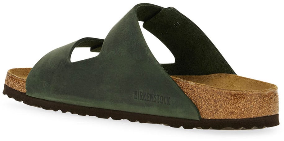 Birkenstock Sage green leather Arizona sandals