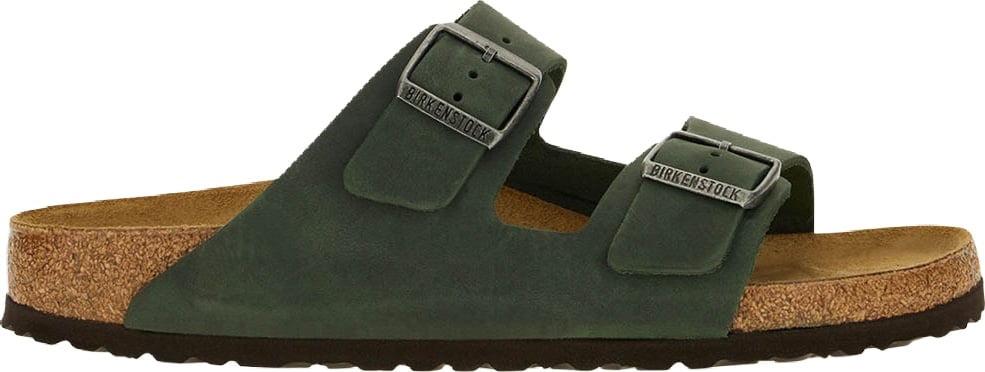 Birkenstock Sage green leather Arizona sandals